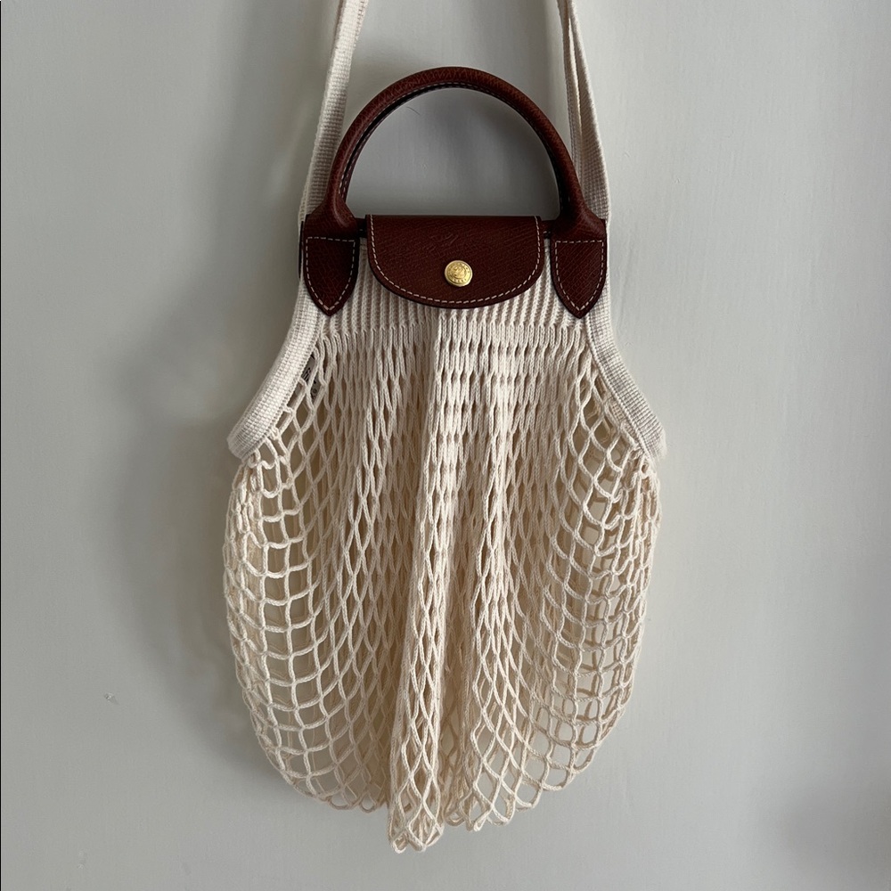 Longchamp Le Pliage Filet Ecru bag